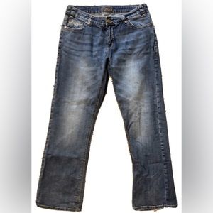 Rock & Roll Cowgirl Boyfriend Jeans 33 X 32 9" Rise -Western Bootcut Denim